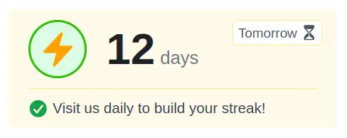 Daily streak example